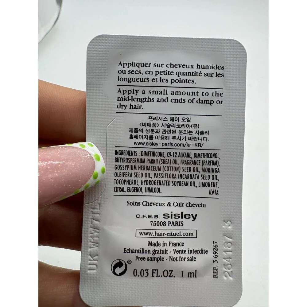 Hair Rituel by Sisley Precious Hair Care Oil Glossiness & Nutrition Sample 1ml
